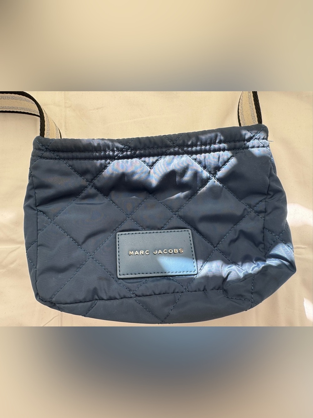 Marc Jacobs Quilted Navy Crossbody with Branded Patch